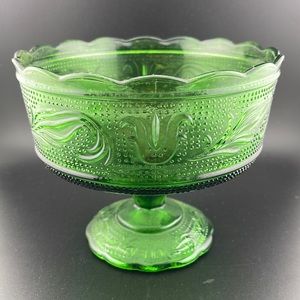 Vintage E.O.Brody Avocado Green Candy Dish M6000